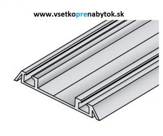 Dolný vodiaci profil S06NN - dvojkoľaj (dĺžka 3 m - hliník elox)