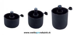 Klzák ø 50 mm s rektifikáciou (výška 17 mm - čierna)