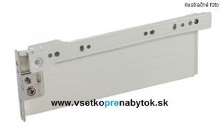 METALBOX kolieskový výsuv s bočnicou H-150mm - sivý (dĺžka 350 mm - sivý)