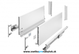 Sada AXIS PRO "D", výška H-200mm (dĺžka 250 mm - biela matná)