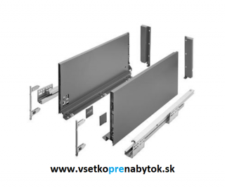 Sada AXIS PRO "D", výška H-200mm (dĺžka 450 mm - antracit matná)