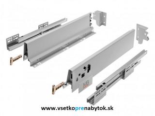 Sada Modern Box "A", H-84 mm, výsuv 40 kg s tlmením (dĺžka 400 mm - šedá)