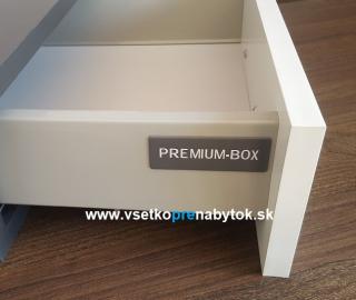 Sada Premium-Box, H-86mm, výsuv 35 kg s tlmením (dĺžka bočníc 300mm - šedá)