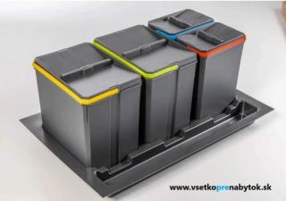 Sorter AxiSpace, šírka 800 mm, 2X15L, 2X7L