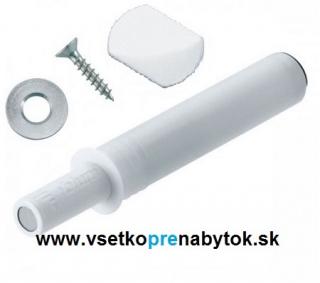 TIP-ON pre dvierka s magnetom - krátky (dĺžka 50 mm - Hodvábna biela)
