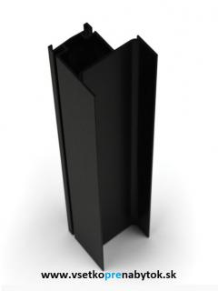 Úchytový profil GOLA hranový - vertikálny (dĺžka 3 m - čierna matná)
