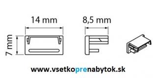 Záslepka LED profilu Polarus Micro - na povrch (sivá)