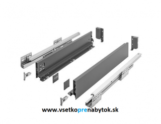 Zásuvka AXIS PRO - extra nízka, výška H-69mm (dĺžka 450mm - antracit)