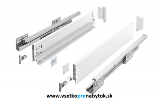 Zásuvka AXIS PRO - extra nízka, výška H-69mm (dĺžka 450mm - biela matná)
