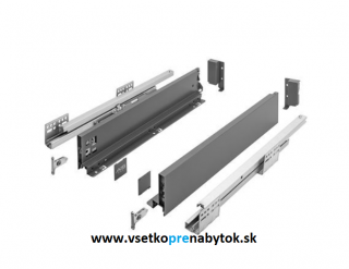 Zásuvka AXIS PRO - extra nízka, výška H-69mm (dĺžka 500 mm - antracit matná)