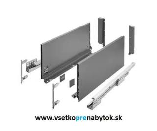 Zásuvka AXIS PRO PUSH "D", výška H-200mm (dĺžka 350 mm - antracit matná)