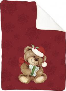 Deka Christmas Teddy - 130 x 180 cm - IHR