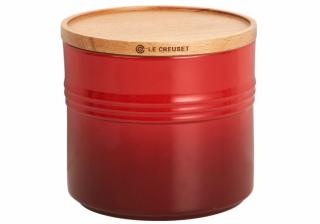 Le Creuset  - dóza stredná 1,4l  - čerešňovo červená