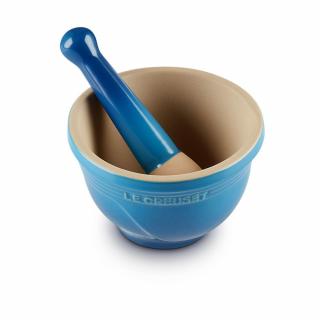 Le Creuset - keramický mažiar 0,3 l modrý