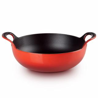 Le Creuset - Liatinová misa Balti (wok) 24cm červená