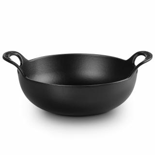 Le Creuset - Liatinová misa Balti (wok) 24cm čierna