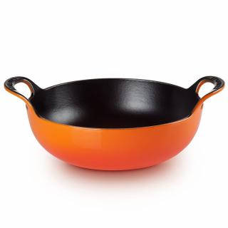 Le Creuset - Liatinová misa Balti (wok) 24cm oranžová