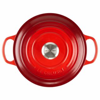 Le Creuset - Liatinový hrniec okrúhly s pokrievkou 18 cm/1,8 l červený