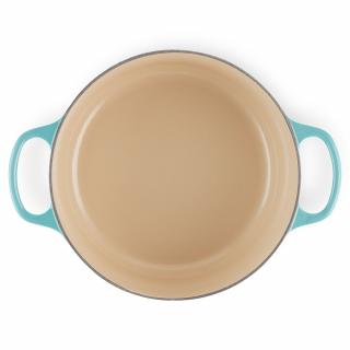 Le Creuset - Liatinový hrniec okrúhly s pokrievkou 24 cm/4,2l Karibská modrá