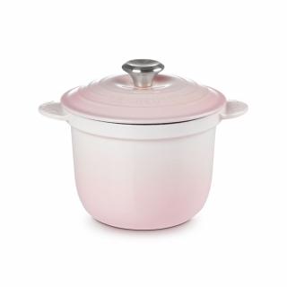 Le Creuset - Liatinový hrniec okrúhly s pokrievkou s vnútorným kameninovým vekom 18 cm/2 l - na varenie ryže ružový