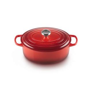 Le Creuset - Liatinový hrniec oválny s pokrievkou 27 cm/4,1 l červený