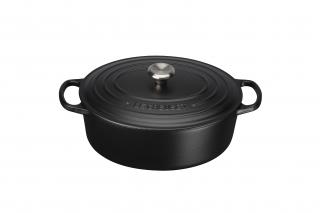 Le Creuset - Liatinový hrniec oválny s pokrievkou 27 cm/4,1 l čierny