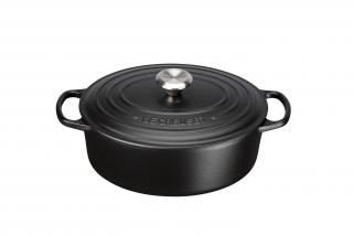 Le Creuset - Liatinový hrniec oválny s pokrievkou 29 cm/4,7 l čierny