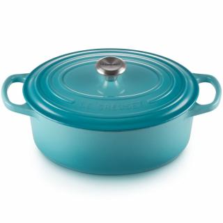 Le Creuset - Liatinový hrniec oválny s pokrievkou 29 cm/4,7 l karibsky modrý