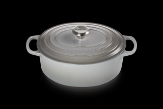 Le Creuset - Liatinový hrniec oválny s pokrievkou 29 cm/4,7 l sivý