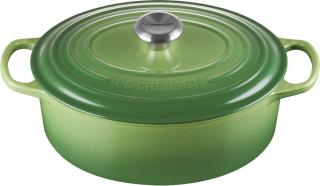 Le Creuset - Liatinový hrniec oválny s pokrievkou 29 cm, 4,7 l zelený