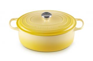 Le Creuset - Liatinový hrniec oválny s pokrievkou 29 cm/4,7 l žltý