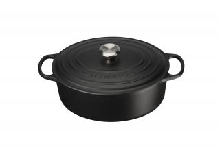 Le Creuset - Liatinový hrniec oválny s pokrievkou 31 cm/6,3 l čierny