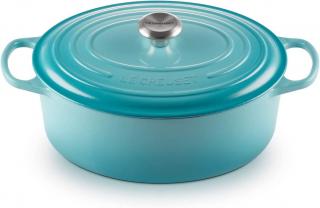 Le Creuset - Liatinový hrniec oválny s pokrievkou 31 cm/6,3 l karibsky modrý