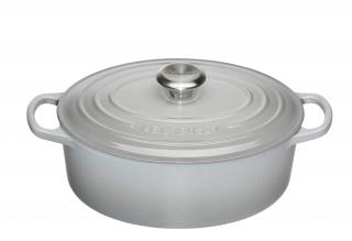 Le Creuset - Liatinový hrniec oválny s pokrievkou 31 cm/6,3 l sivý