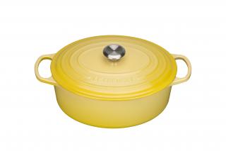 Le Creuset - Liatinový hrniec oválny s pokrievkou 31 cm/6,3 l žltý