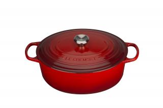 Le Creuset - Liatinový hrniec oválny s pokrievkou 33 cm/7,5 l červený