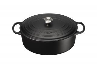 Le Creuset - Liatinový hrniec oválny s pokrievkou 35 cm/8,9 l čierny