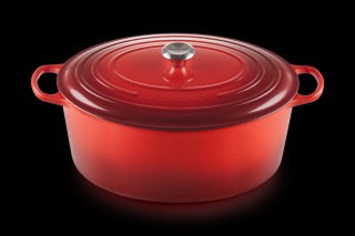 Le Creuset - Liatinový hrniec oválny s pokrievkou 40 cm/13,9 l červený