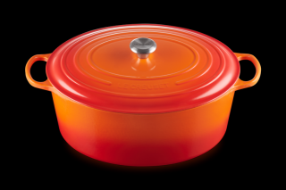 Le Creuset - Liatinový hrniec oválny s pokrievkou 40 cm/13,9 l oranžový