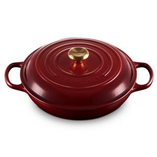 Le Creuset - Liatinový hrniec plytký 30 cm / 3,5l - Garnet, bordová