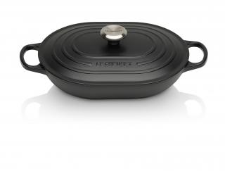 Le Creuset - Liatinový hrniec plytký- podlhovastý 31 cm / 3,4 l čierny