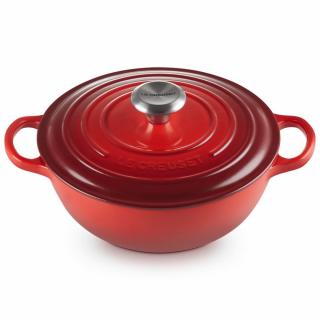 Le Creuset  -  Liatinový rodinný hrniec okrúhly s pokrievkou 32cm/7 l - La Marmite červený