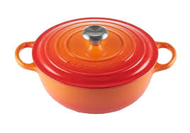 Le Creuset  -  Liatinový rodinný hrniec okrúhly s pokrievkou 32cm/7 l - La Marmite oranžový