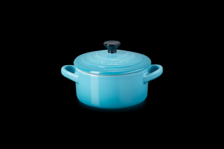 Le Creuset - mini hrniec 10 cm/ 0,25 l Karibská modrá