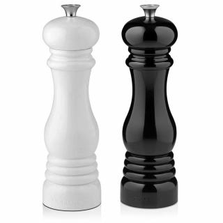 Le Creuset  - mlynček na korenie a soľ, set 2 ks, 21 cm čierno - biely