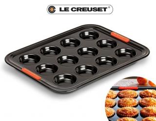 Le Creuset - plech na pečenie 12 minikoláčikov (malé muffiny, cup cakes...)
