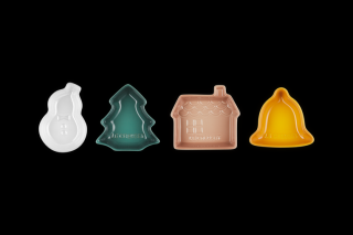 Le Creuset - Sada 4 vianočných mištičiek na pečenie/servírovanie 11 cm Christmas