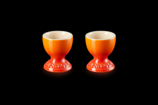 Le Creuset -  set 2 ks stojanov na vajíčka oranžový