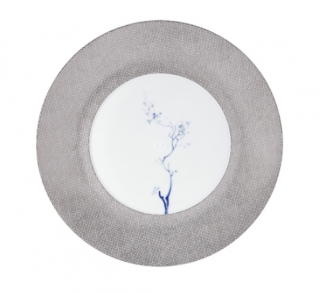 Meissen - Cosmopolitan Blue Orchid, platinum - bufetový tanier