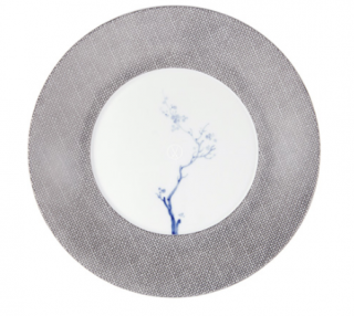 Meissen - Cosmopolitan Blue Orchid, platinum - plytký tanier